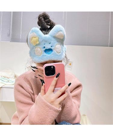 Cute Cat Sleep Eye Mask | Soft Cotton | Adjustable for Women & Men | Ideal for Sleep, Travel & Nap | Blue - Buy Online on GoSupps.com