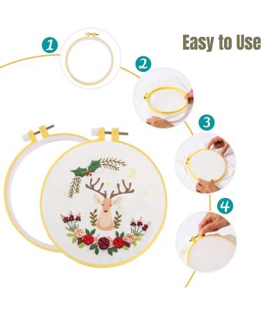 Mr. Pen Embroidery Hoops Set - 6 Pcs, Assorted Sizes & Colors - Plastic Cross Stitch Hoops and Sewing Rings - Buy Online on GoSupps.com