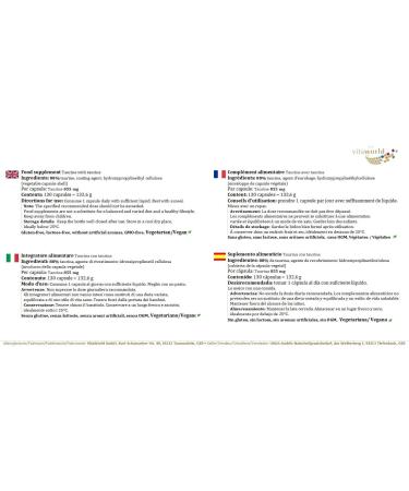 Vita World Taurine 850mg 130 Capsules Made in Germany - Buy Online on GoSupps.com