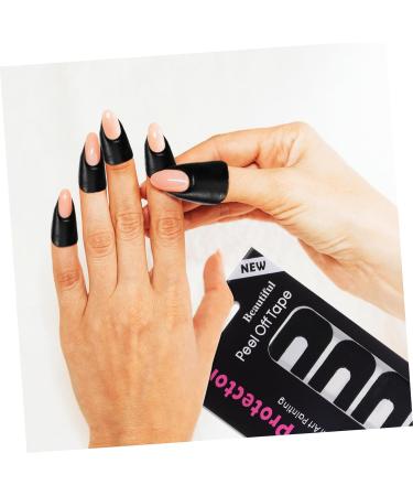 Ipetboom 100 Sheets nail gel polish Nail Polish Protector For Fingers Anti-spill stickers sticker protective film nail tearable patch Nail Protectors care safety mask protector 3.00X2.50X0.10CM As Shown - Buy Online on GoSupps.com