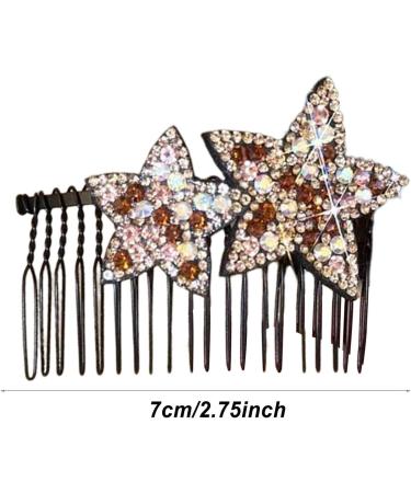 Hair Comb Clips - Shape Hair Finishing Fixer Comb | ABS Upside-Down Comb Hairpin Pentagram Hairpin Hair Finishing Fixer Comb Bridal Hair Pins Hair Accessories For Girls Women - Buy Online on GoSupps.com