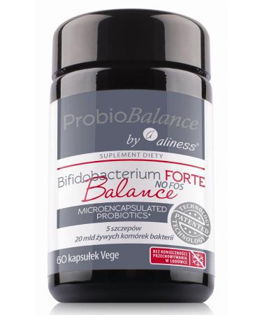 Aliness ProbioBalance Bifidobacterium FORTE Balance Microencapsulated Probiotic 5 Strains 10 Billion Bacteria 60 Capsules Aliness