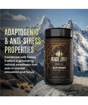 Black Lotus Pure Shilajit Resin Raw Honey Liquid Tincture 300ml 100% Pure Natural Shilajit for Men & Women Amino Acids 175mg Fulvic Acid 85 Ionic Trace Minerals For Immune Support Focus Energy - Buy Online on GoSupps.com