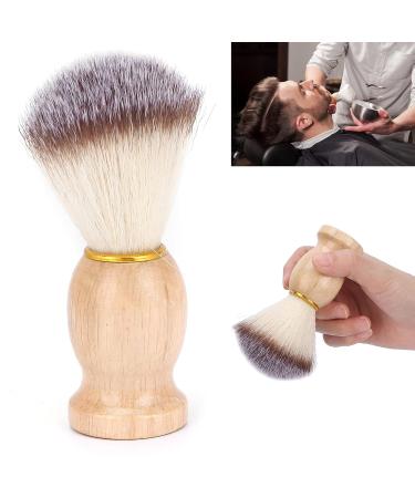Premium Nylon Wool Shaving Brush for Men - Solid Wood Handle Beard Grooming Tool - International Shipping - Buy Online on GoSupps.com