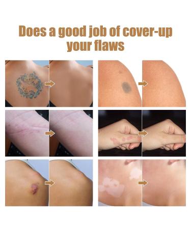 CENNYO Tattoo Cover Up Set | Waterproof Invisible Skin Concealer for Scars, Dark Spots, Vitiligo | Long Lasting, 2 Colors, 0.07kg - Buy Online on GoSupps.com