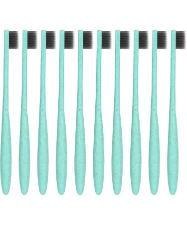 50 Pack Wheat Straw Travel Toothbrushes - Eco-Friendly Green Toothbrushes with Tube for International Shipping - Buy Online on GoSupps.com
