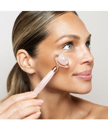 Rose Quartz Jade Roller | Face Lifting & Contouring Tool | Promotes Lymphatic Drainage & Reduces Fine Lines - Buy Online on GoSupps.com