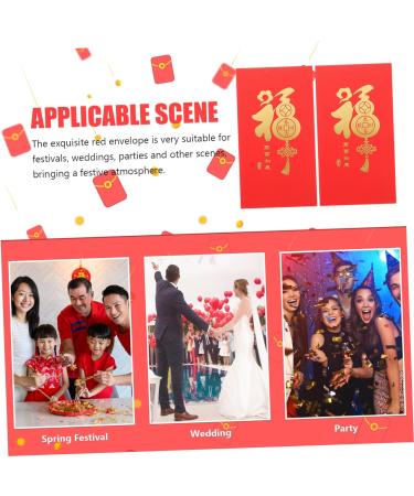 ABOOFAN 50 Pcs Large Holiday Red Envelope Pocketbook Red Gift Envelopes Rabbit Year Hong Bao New Year Red Packet Hongbao Red Packet Spring Festival Red Packet Paper China Chinese Zodiac - Buy Online on GoSupps.com