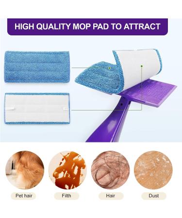 8 Pack Reusable Microfiber Mop Pads for Swiffer Wet Jet - Washable Refills for Wet & Dry Use - Durable Home/Office Cleaning Tools (Blue) - Buy Online on GoSupps.com