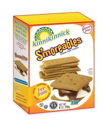 Kinnikinnick S'moreables Gluten Free Graham Style Crackers, 8oz/220g (Pack of 6)