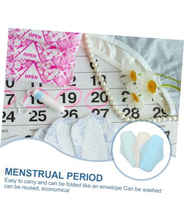 Hemoton 3Pcs Washable Cloth Menstrual Pads Set - Durable Sanitary Napkins for Women with Wings - Aunt Towel Liner Pul - Buy Online on GoSupps.com