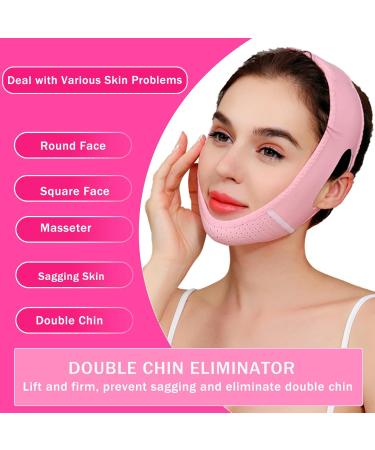 Double Chin Eliminator Chin Strap for Double Chin for Women Breathable and Comfortable V Line Lifting Mask for Women Double Chin Face Lift Prevent Sagging Get Rid of Double Chin (Pink) - Buy Online on GoSupps.com