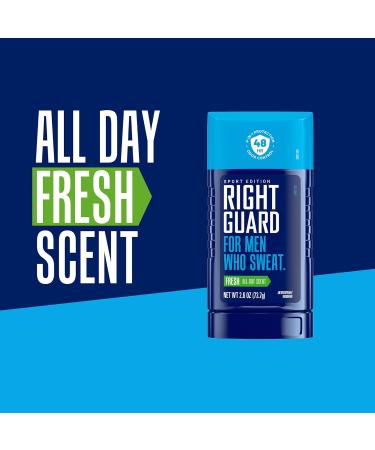 Right Guard Sport Invisible Solid Antiperspirant & Deodorant | 4-in-1 Protection for Men | 48-Hour Odor Control Fresh Scent 2.6 oz. (6 count) NEW - Fresh - Buy Online on GoSupps.com