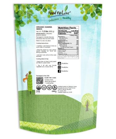 Organic Kaniwa Seeds 1.5 lbs - Non-GMO Canihua Grain | Kosher, Raw, Vegan | Sproutable, Bulk | High in Protein, Fiber, Iron, Calcium, Zinc | Easily Milled to Flour | Tastier than Quinoa - Buy Online on GoSupps.com