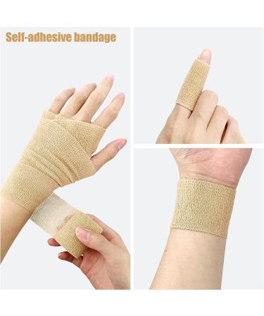 12 Rolls 2 Inch Athletic Pre Wrap Tape - Self Adhesive Bandage Wrap for Sports - 5 Yards Black (Brown) - Buy Online on GoSupps.com