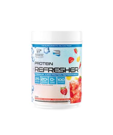 Believe Supplements Protein Refresher (25 Servings) - Revolutionary Juice-Type Whey Protein Powder for Fitness Bodybuilding Gym or for Bigger Protein Intake (25 Scoops Strawberry Lemonade) Strawberry Lemonade 1.43 Pound