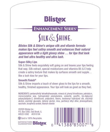 Buy Blistex Silk & Shine Lip Moisturizer 0.13 oz - Hydrating Lip Care for Soft Shiny Lips - International Shipping Available - Buy Online on GoSupps.com