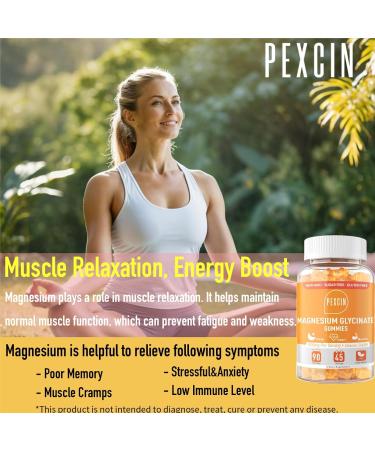 Magnesium Glycinate Gummies for Adults & Kids, 1000mg High Absorption Magnesium Complex Supplement, Sugar Free with Potassium,Vitamins for Calm, Sleep Supprt, Stress Relief, 180 Counts Orange - Buy Online on GoSupps.com