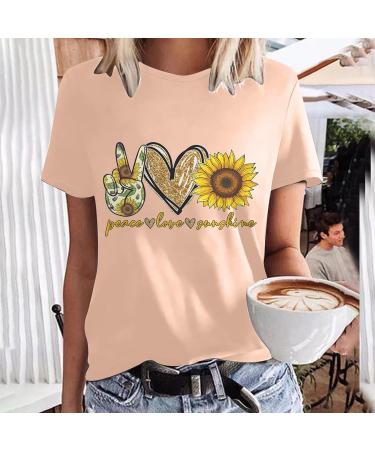 Summer Sunflower Graphic Tee Pink XX-Large | Women's Short Sleeve Plus Size Top 2023 - Buy Online on GoSupps.com