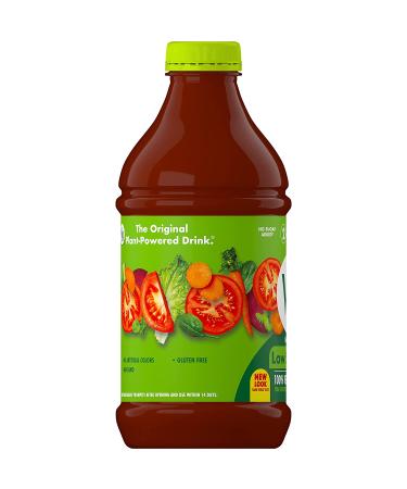 V8 Low Sodium Original Vegetable Juice 46 FL OZ Bottle (Pack of 6) - 100% Vegetable Blend with Tomato Juice - Buy Online on GoSupps.com