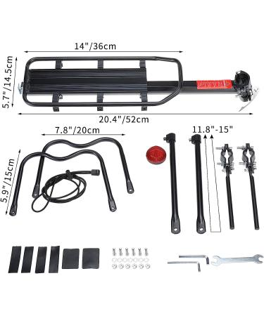 WerkWeit Rear Bike Rack - 110lb Capacity, Adjustable Aluminum Alloy Cargo Carrier - Buy Online on GoSupps.com