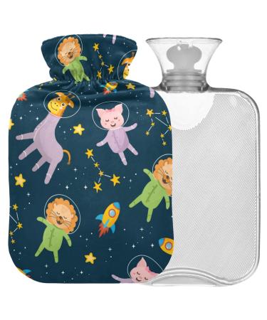 Naanle Galaxy Lion Giraffe Heat bottle MITSCHAPED Transparent hot water bottle 1L heat bottle for bed handfoot heat pain relief heat and cold therapy