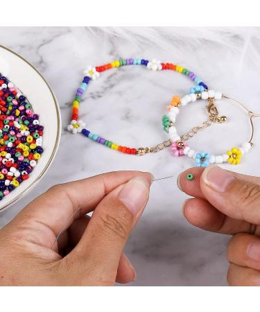 2400pcs 6/0 4mm Glass Seed Beads Bulk Pony Opaque Colorful Neon Set for Jewelry Making - DIY Bracelet, Earring, Necklace Craft Kit with Elastic String (Black) - Buy Online on GoSupps.com
