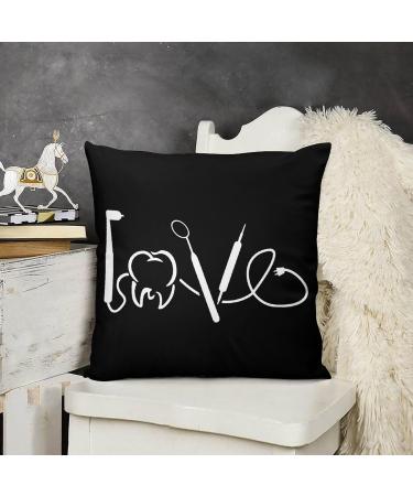 Dental Hygienist Love Dentist Novelty Pillow Case Bedding Pillowcase for Bedroom Couch Home Decoration 18 "x18 18 "x18 " - Buy Online on GoSupps.com