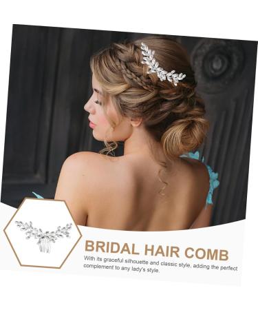 MAGICLULU rhinestone side comb bride headpieces for wedding decorate girl headpiece Grab the drill welding rhinestones headgear Metal hair accessories for bride Glass - Buy Online on GoSupps.com