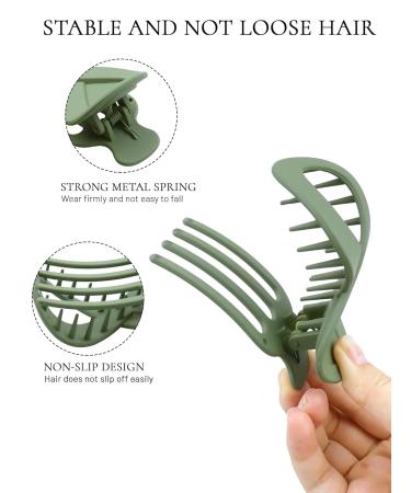 Elegant Kavya Big French Hair Clips for Thin Hair - 6 Slip-Resistant Hair Clips for Women & Girls - Stylish Hair Jewelry (Matt) - Buy Online on GoSupps.com