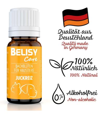 Belisy Itching Bach Flowers for Dogs & Cats - Natural Skin Care & Fur Care - Non-Alcoholic Emergency Remedy - 10g - Buy Online on GoSupps.com