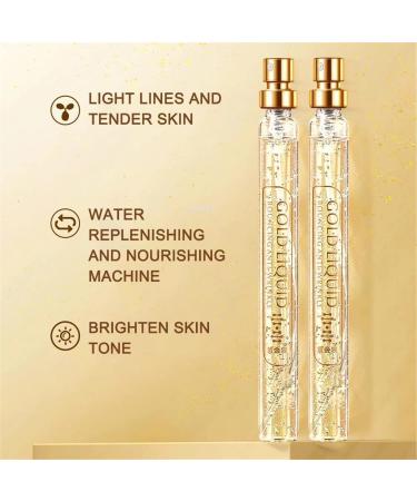 Gold Face Essence Serum - Anti-Aging Moisturizing & Firming with Soluble Protein Thread & Nano Gold for Women - 1 Set - Buy Online on GoSupps.com