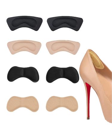 4 pairs of heel cushions heel protection back heel sticker self heel inserts cushion pads sponge heel pads heel pads shoes heel protection for shoes protection against friction and blow