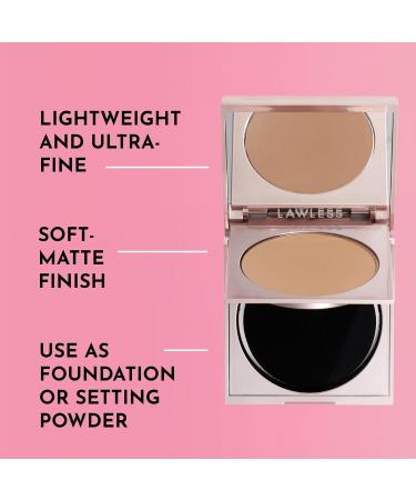 LAWLESS Talc-Free Skin-Smoothing Powder - Light Medium | Premium Natural Setting Powder for Flawless Finish - 0.34 oz - Buy Online on GoSupps.com