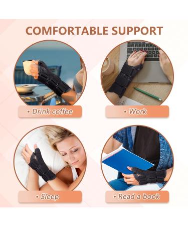 Thumb Spica Splint & Adjustable Wrist Brace for Carpal Tunnel De Quervain's Tenosynovitis & Arthritis - Night Support for Men & Women - Buy Online on GoSupps.com