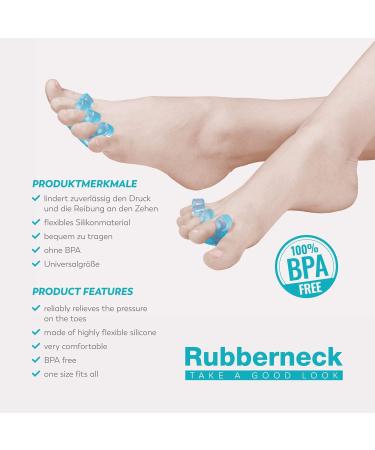 Rubberneck Toe Separator Spacer Pedicure 4x - Silicone Nail Polish Aid 2 Pairs for All Toes - Buy Online on GoSupps.com
