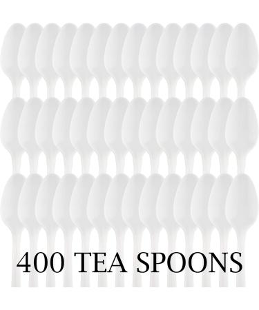 Plasticpro White Disposable Tea Spoons - 400 Mediumweight Spoons - Buy Online on GoSupps.com