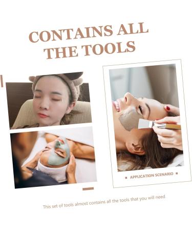 Angoily 1 Set Four Piece Facial Mask Bowl Skin Stirring Bowl Spachella Silicone Diy Mask Tool Silicone Facial Brush Essential Oil Bowl Facial Tool Hair Clay Wooden Crafts Mix - Buy Online on GoSupps.com