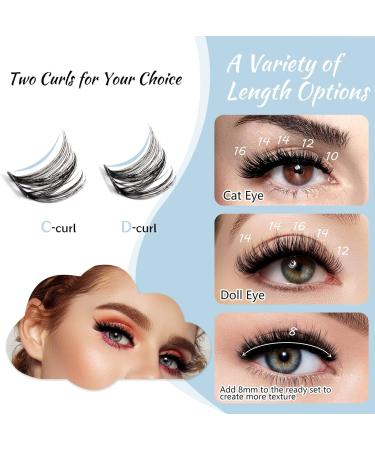 Gale C-Mix Cluster Lashes 84 Pcs | DIY Eyelash Extensions Thin Band | Individual Lashes 8-16mm | Soft & Natural-Looking - Buy Online on GoSupps.com