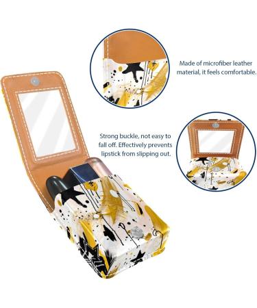 Travel Lipstick Organizer Case - Portable Makeup Bag with Mirror | Colorful Sky Floral Design - Buy Online on GoSupps.com