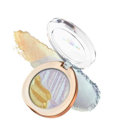 CHARMACY Multichrome Glitter Highlighter Makeup Palette Shimmer Cream Contour Face Brightening Illuminator Hybrid Chameleon Highlighter Long Lasting Cruetly-Free 611 #611 4.20 g (Pack of 1)