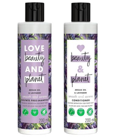 lovely & beaty and Planet Argan & Lavender Anti Frizz Combo with Sulfate free Shampoo & Conditioner Brown