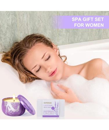 Unique Lavender Spa Gift Basket for Women | Perfect Birthday Gifts for Mom Sister Wife Teacher & Friends | International Shipping Available - Buy Online on GoSupps.com