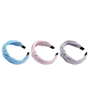 STHUAHE 3PCS Wide Stripes Double Strip Leaves Cross Knot Hair Hoop by Beauty Hair (3 Colors) - Buy Online on GoSupps.com