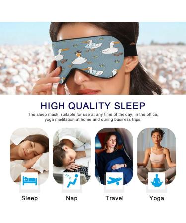 Funny Duck Sleep Mask - Light Blocking Eye Mask for Travel & Naps | Adjustable Soft Blindfold for Men & Women - Buy Online on GoSupps.com