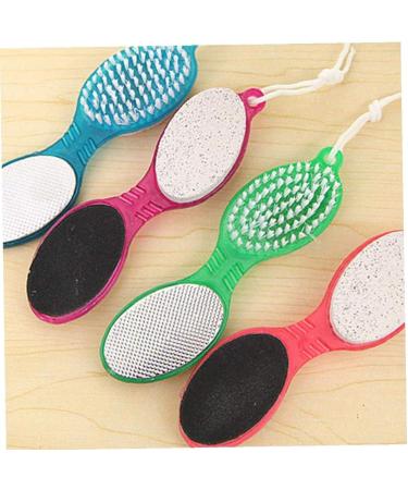Multi Usage 4 In 1 Foot File Portable Pumice Nail Brush Callus Reducer Durable Multifunctional File Scrubber For Pedicure Tool Random Color - Buy Online on GoSupps.com