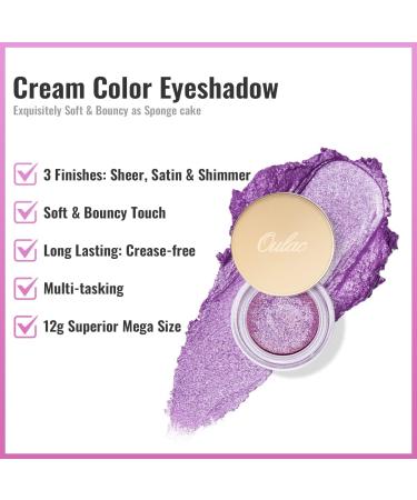 Oulac Glitter Eyeshadow Metallic Finish - Waterproof High Impact Purple Eyeshadow | Vegan Formula | Long-Lasting Wear | Eye-Catching Makeup - 12g - Buy Online on GoSupps.com