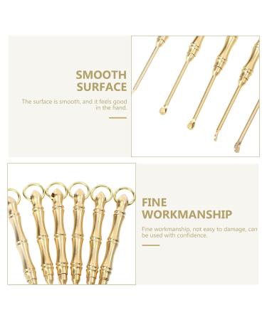 TEHAUX Ear Wax Removal Ear Pick Set Metal Toothpicks Ear Wax Kit Spoon Tool: 6 - Buy Online on GoSupps.com