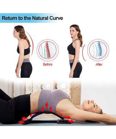 Adjustable Back Stretcher & Lumbar Support - 4 Levels for Pain Relief | Back Cracker Device for Scoliosis & Sciatica - Buy Online on GoSupps.com