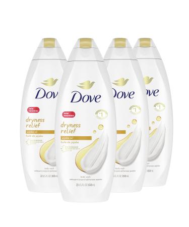 Dove Body Wash for Dry Skin Dryness Relief Effectively Washes Away Bacteria While Nourishing Your Skin 22 oz (Pack of 4)